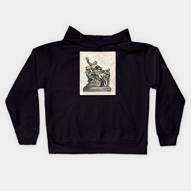 William Blake - Laocoon vintage design Kids Hoodie by AltrusianGrace